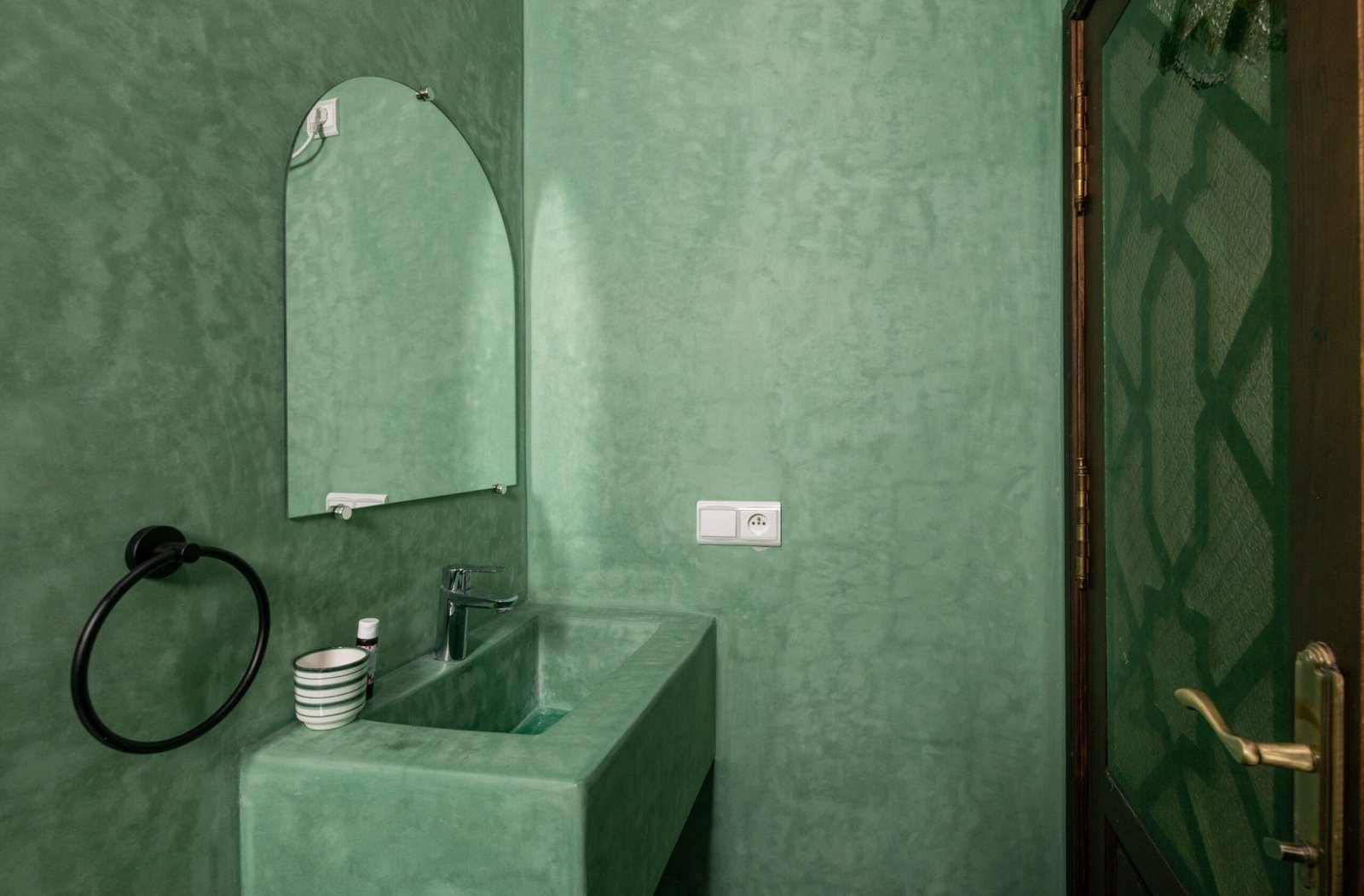 Moroccan craftsmanship in warm neutral palette