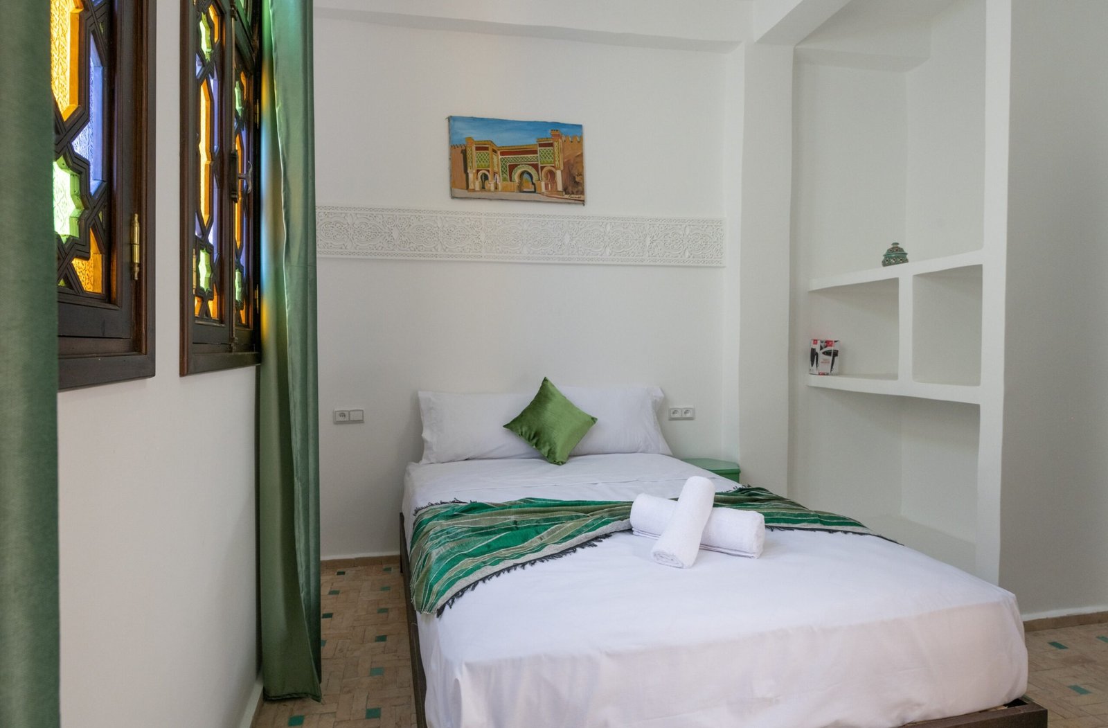 Meknès-themed guest room at Riad Sultana Tangier