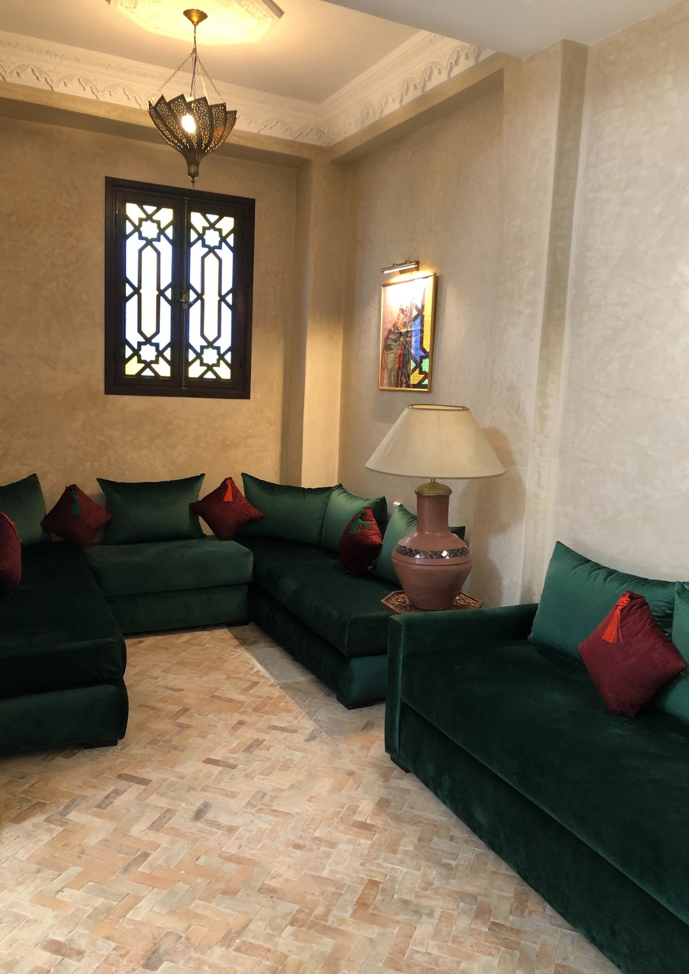 Traditional Moroccan courtyard at Riad Sultana Tangier
