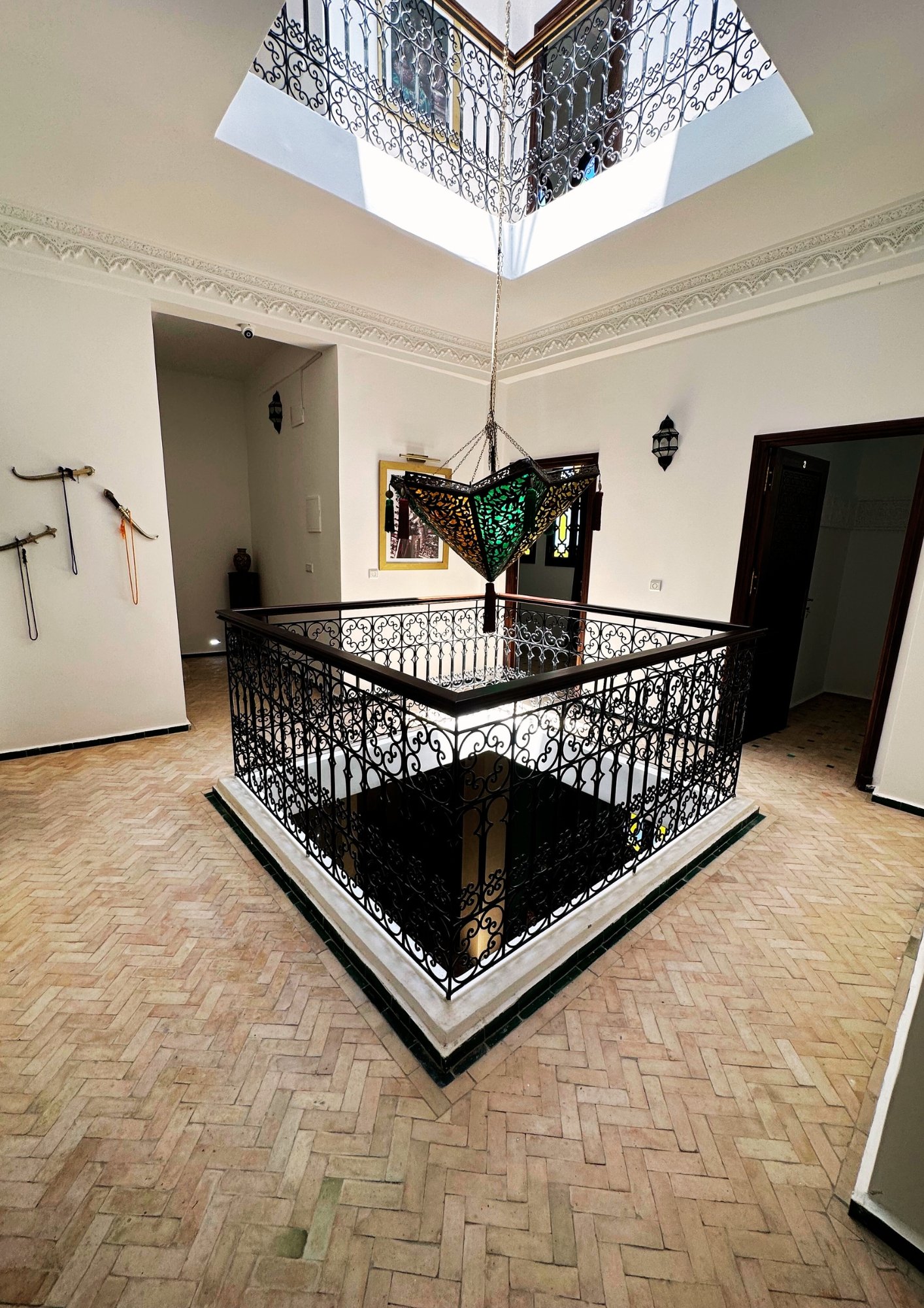 Elegant Moroccan courtyard at Riad Sultana Tangier