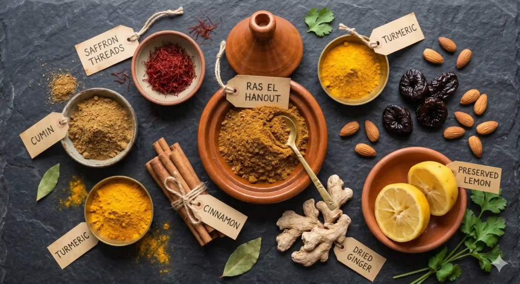 What Is a Tagine? A Complete Guide to Moroccan Tagine 1 moroccan spices ras el hanout tagine ingredients